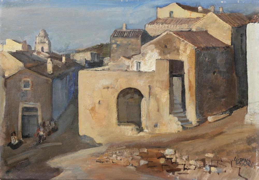 Paesaggio con case